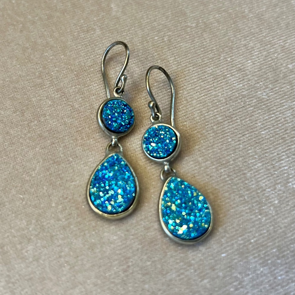 Druzy dangle earrings